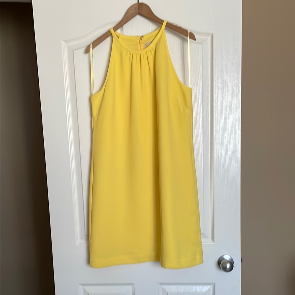 Banana republic - halter Dress - yellow - size 14